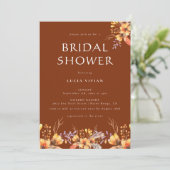 Wilde Flora Brautparty Locarno Einladung (Stehend Vorderseite)