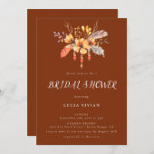 Wilde Flora Brautparty Locarno Einladung (Vorne/Hinten)