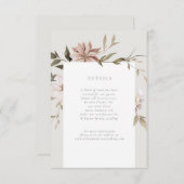 Wilde Florals Details RSVP-Karte einfügen RSVP Karte (Vorne/Hinten)