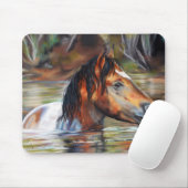 Wilde Fluss-Pferdemausunterlage Mousepad (Mit Mouse)
