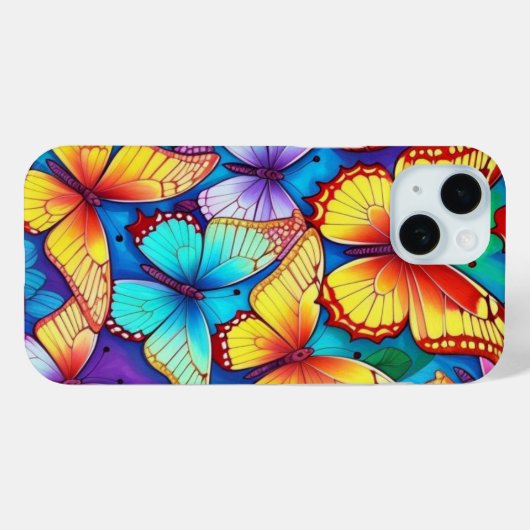 Wilde Flying Butterflies Case-Mate iPhone Hülle (Rückseite (Horizontal))