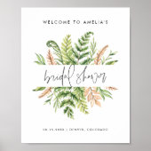Wilde Foliage-Brautpartys willkommen Poster (Vorne)