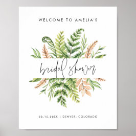 Wilde Foliage-Brautpartys willkommen Poster