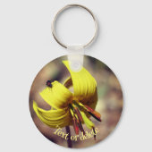 Wilde Forelle und Blume Personalisiert Schlüsselanhänger (Vorderseite)