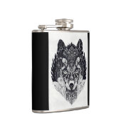 Wilde Fox-Wolf Flasche Flachmann (Rechts)