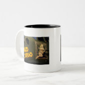 "Wilde Fracht-" Nasen-Kunst Zweifarbige Tasse (Vorderseite Links)