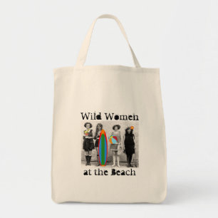 Wilde Frauen an der Tragetasche