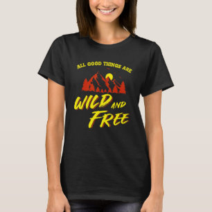 Wilde freie Berge im Freien Extremsportberg T-Shirt