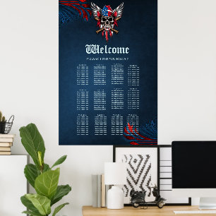 Wilde Freiheit, amerikanischer Schädel mit Basebal Poster