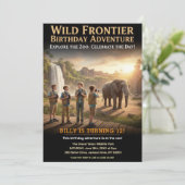 Wilde Frontier-Geburtstagsfeier Einladung (Stehend Vorderseite)