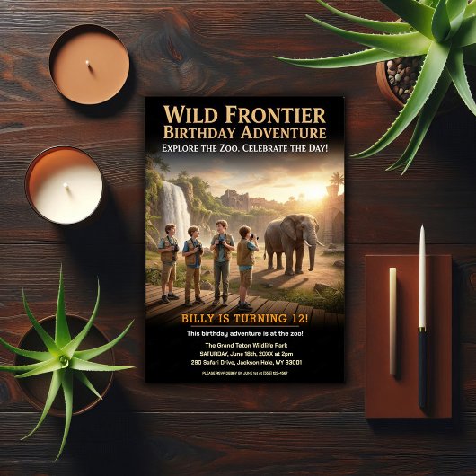 Wilde Frontier-Geburtstagsfeier Einladung