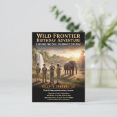 Wilde Frontier-Geburtstagsfeier Postkarte (Stehend Vorderseite)