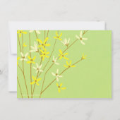 Wilde Frühlings-Blumen-Limones grünes Brautparty Einladung (Rückseite)