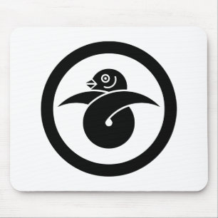 Wilde Gans im Kreis geschlungen Mousepad
