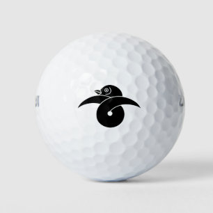 Wilde Gans in Schleife Golfball