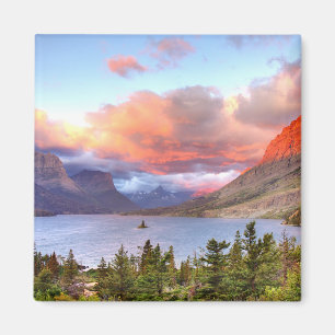 Wilde Gans-Insel am Sonnenaufgang Magnet