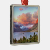 Wilde Gans-Insel am Sonnenaufgang Ornament Aus Metall (Rechts)