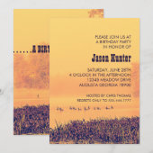 Wilde Gänse auf Foggy Lake Birthday Party Einladung (Vorne/Hinten)