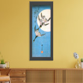 Wilde Gänse, die über den Moon nach unten fliegen, Leinwanddruck (Insitu (Wohnzimmer))