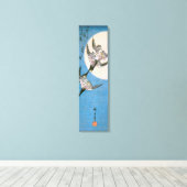 Wilde Gänse, die über den Moon nach unten fliegen, Leinwanddruck (Insitu (Holzboden))