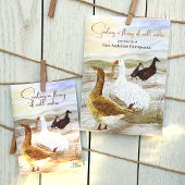 Wilde Gänse, Firmenlogo Weihnachtskarte Karte