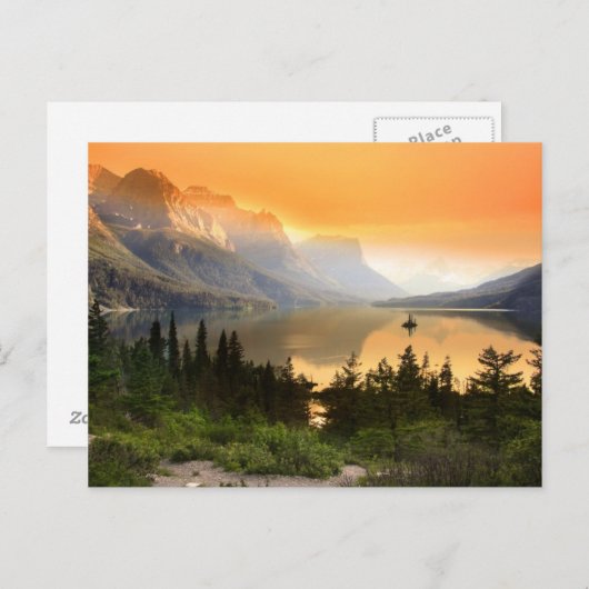 Wilde Gänsinsel im Glacier Nationalpark Postkarte (Vorne/Hinten)