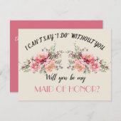 Wilde Garden Hochzeit Werden Sie meine Trauzeugin Einladung (Vorne/Hinten)