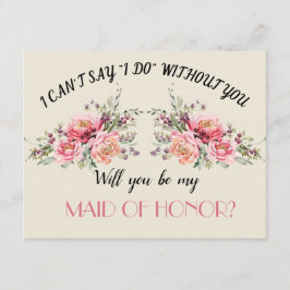 Wilde Garden Hochzeit Werden Sie meine Trauzeugin  Einladung