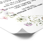 Wilde Gartenblüten Thema Shhh Don't Say Baby Game Poster (Ecke)