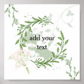 "Wilde Gartenrahmen - Blumengrün-Design" Poster (Vorne)