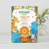 Wilde Geburtstagspartei Einladung (Stehend Vorderseite)