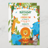 Wilde Geburtstagspartei Einladung (Vorne/Hinten)
