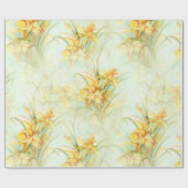 Wilde gelbe Blumen Geschenkpapier (Flach)