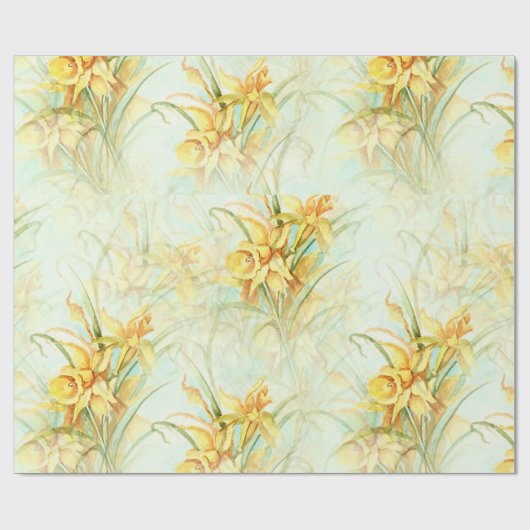 Wilde gelbe Blumen Geschenkpapier (Flach)