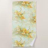 Wilde gelbe Blumen Strandtuch (Vorderseite)