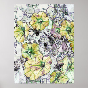 Wilde gelbe Blumen von Lina 2013 Poster