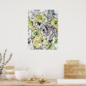 Wilde gelbe Blumen von Lina 2013 Poster (Küche)