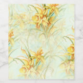 Wilde gelbe Blumen Weinetikett (Einzelnes Label)