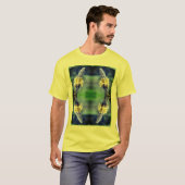 Wilde Gelbe Mullein-Blume Abstrakt T-Shirt (Vorne ganz)