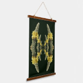 Wilde Gelbe Mullein-Blume Abstrakt Wandteppich Mit Holzrahmen (Gewinkelt)