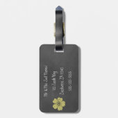 Wilde Gelbe Rosen-Halbpension Gepäckanhänger (Rückseite vertikal)