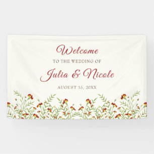 Wilde gelbe Tagetes-Hochzeitsdekoration Banner