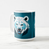 Wilde geometrische Illustration eines Eisbären Kaffeetasse (Vorderseite Links)