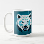 Wilde geometrische Illustration eines Eisbären Kaffeetasse (Links)