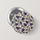 Wilde Glockenblumenmuster Button (Vorne & Hinten)