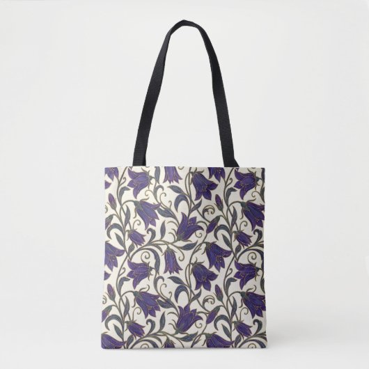 Wilde Glockenblumenmuster Tasche (Vorderseite)