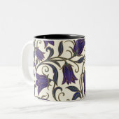 Wilde Glockenblumenmuster Zweifarbige Tasse (Vorderseite Links)