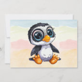 Wilde, glückliche Waldtiere Wasserfarbe Dankeskarte (Rückseite)