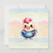 Wilde, glückliche Waldtiere Wasserfarbe Einladung (Rückseite)