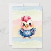 Wilde, glückliche Waldtiere Wasserfarbe Einladung (Rückseite)